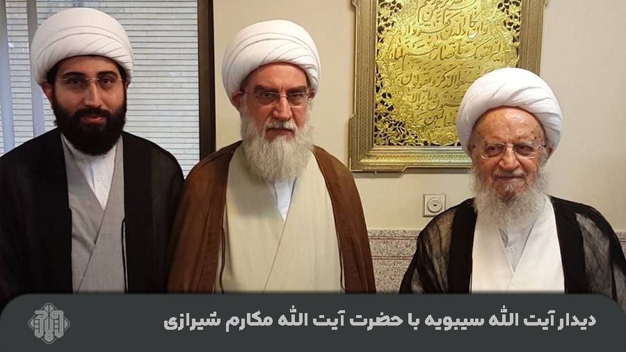 دیدار آیت الله سیبویه با آیت الله مکارم شیرازی