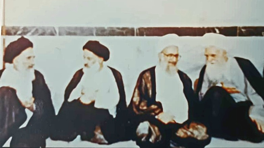 حضور حضرات آیات شبیری زنجانی ، مکارم شیرازی ، سیبویه در موسسه حضرت صاحب الزمان عج