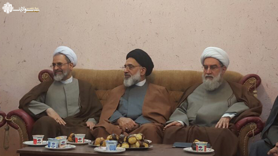 حضور آیت الله اعرافی در موسسه حضرت صاحب الزمان عج و دیدار با آیت الله سیبویه